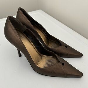 Stuart Weitzman Pointy Heels Bronze Brown Size 8